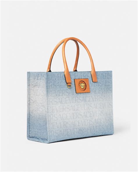 versace collection tote|versace denim tote.